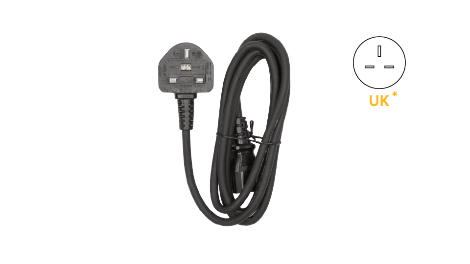 Power cord for 24 PoE 2.5G Switch Rugged PSU